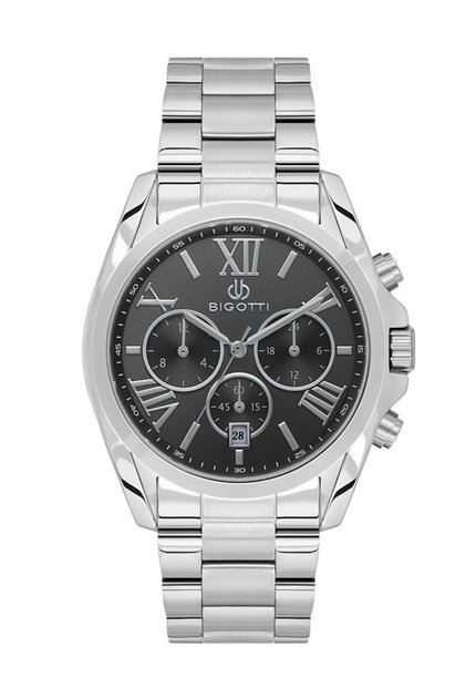 Bigotti Bg.1.10588-2 Steel Plated Functions Passive Metallic Men's Wristwatch