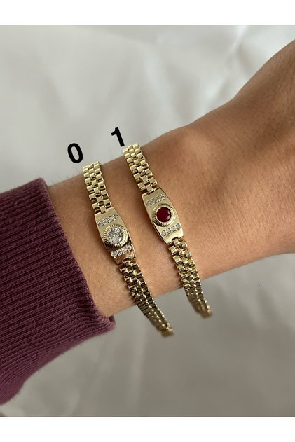 Xuping 14K Gold Renginde Vintage Model Taş Detaylı Kararmaz Kadın Bileklik
