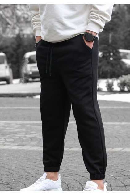 Unisex Jogger 2ip Örme Kumaş Eşofman Alt Gri Lastik Paça Yüksek Bel Eşofman