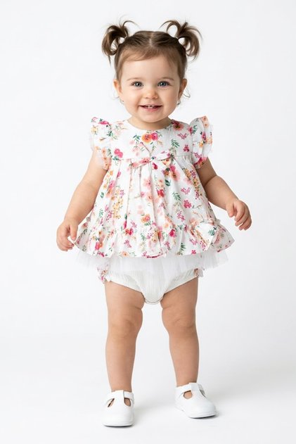 Baby Girl Birthday Party Wedding Dress Short Sleeve Sleeveless Panty Dress Tulle Floral
