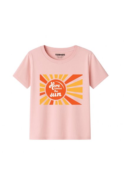Here Comes The Sun T-Shirt for Unisex Kids 100% Cotton, Multiple Colors β Sizes 0-16 Years