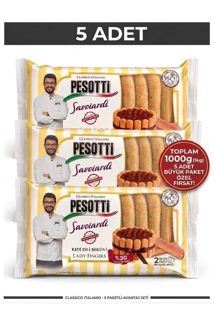 Kedi Dili Bisküvi - 5’li Avantaj Paketi (5 x 200g)