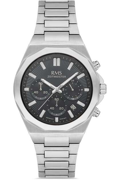 Zeitmeister Rms.1.Ag2154.12 Functions Active 5 Atm Water Resistant Crystal Glass Metallic Color Erk