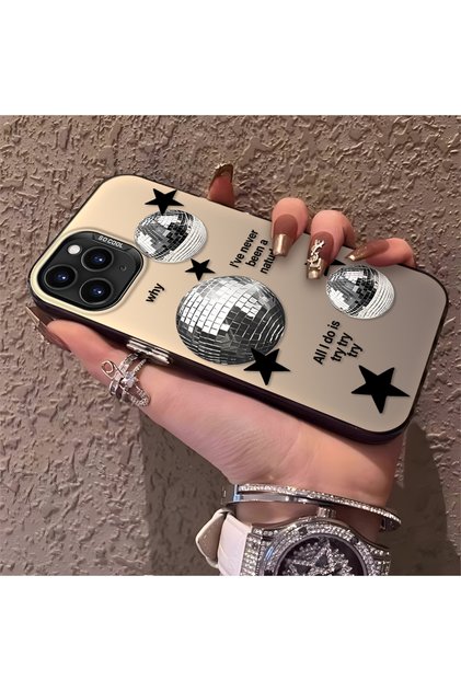 حافظة iPhone 11 Pro Max متوافقة مع تصميم Minimalist Black Star، حافظة واقية متينة للاستخدام اليومي