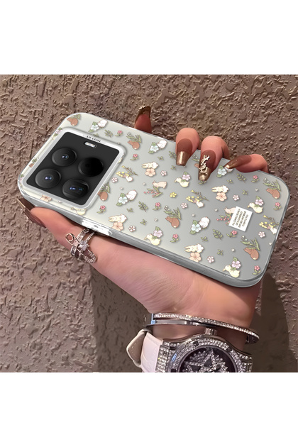 Mi 15t Pro Compatible Plain Floral Case, Drop-Resistant Silicone, Stylish and Durable