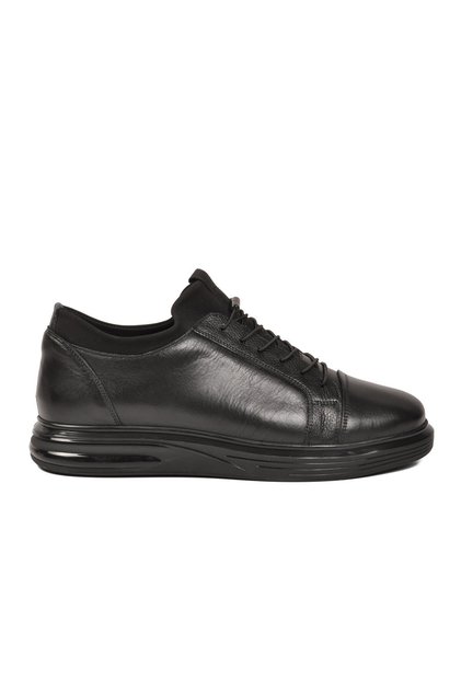Black Genuine Leather (Large Size) Men's Casual Shoes