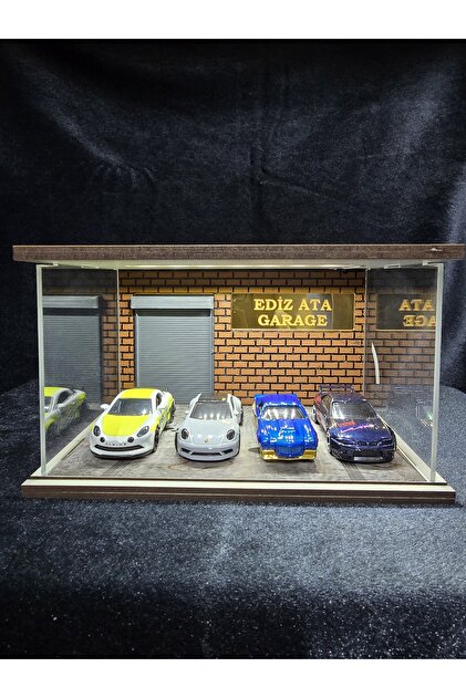fabrikahşap İsimli Gerçekçi Diorama Model Araba Standı Usb Ledli 4