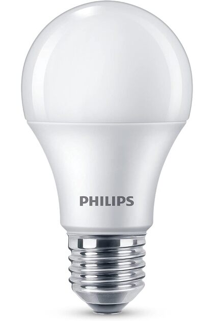 Essential LED Bulb 11W E27 3000K Warm White, A60 Shape, 1200 lm, 85W Equivalent, 220-240V, CRI 80, 150 Degree Beam, Non-Dimmable, Up to 12000 Hours, Direct Retrofit Screw Base, Single Pack