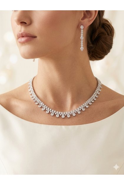 Sienna Model Zircon Stone Elegance Set Bridal Wedding Jewelry Set