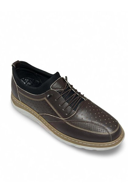 Men's Full Orthopedic Genuine Leather Lightweight Daily Comfortable Stitched Stylish Sports Shoes