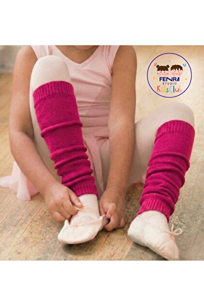 Fuchsia Colored Cotton Children's Leggings