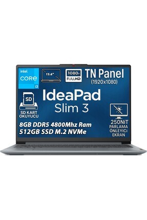 LENOVO Ideapad 3 Intel Core i3 N305 8GB 512GB SSD 15.6