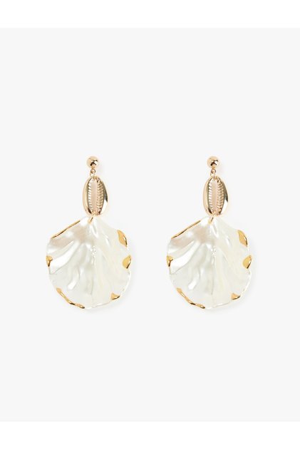 Large Size Seashell Earrings with Dangle