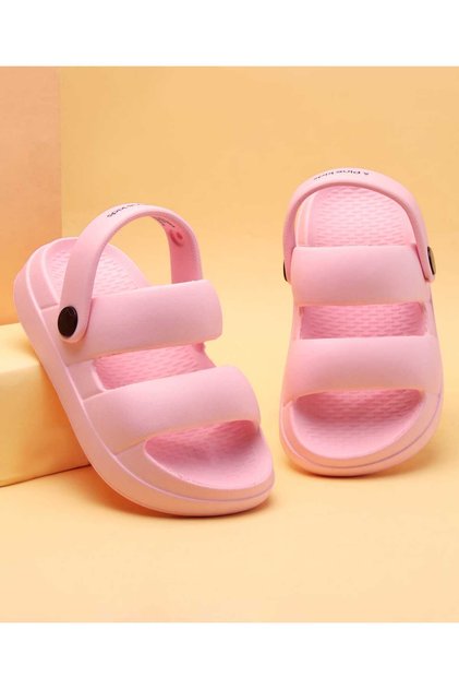 Back Strap Solid Color Clogs - Pink