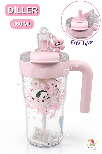 860ml Flask with Handle and Strainer with Diller Figures