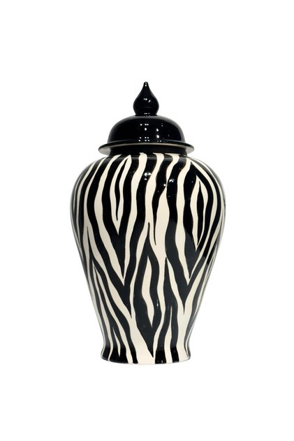 Siyah Beyaz Zebra Seramik Küp 40 cm