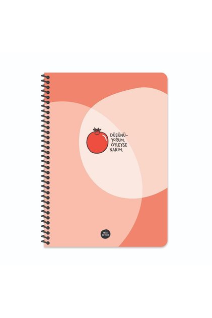 A4 Spiral Bound Cardboard Cover Lined Notebook - if I Think Like This, Then I'M Narım
