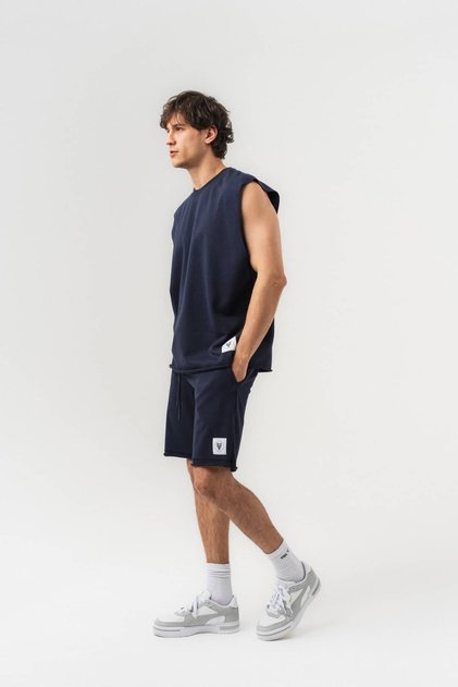 Chill Zero Sleeve Crew Neck T-Shirt and Waist Tie Shorts Set