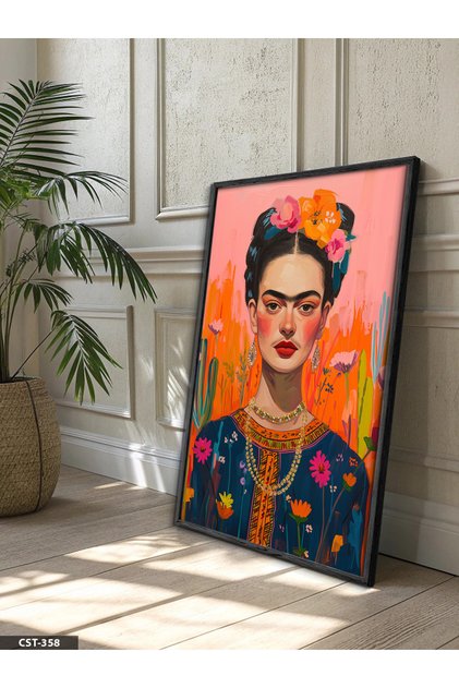 Frida Kahlo One Piece Black Wooden Framed Painting