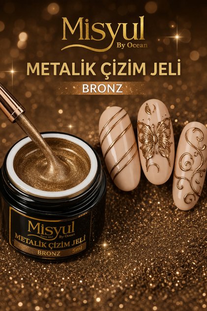 Metalic Painting Gel Metalik Tırnak Süsleme, Çizim Jeli 5ml