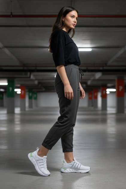 Sw-6844 White Women's Comfort Casual Sneaker Shoes