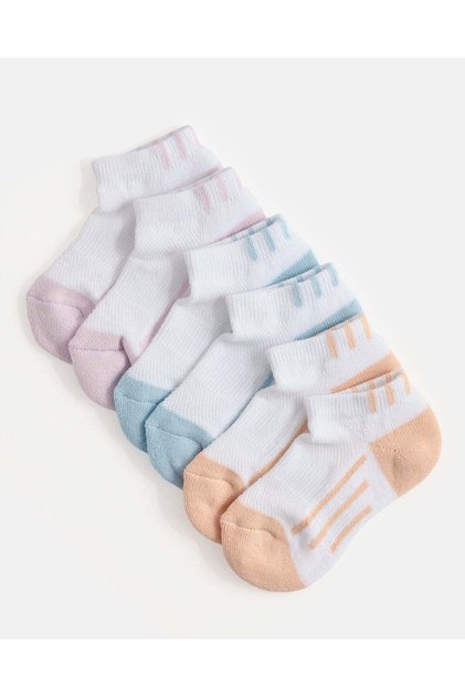 Infant Girls Assorted Ankle Length Half Terry Socks 3 Pairs