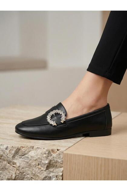Venüs 26484214 Kadın Taş Toka İnce Taban Loafer Ayakkabı - Fiyatı