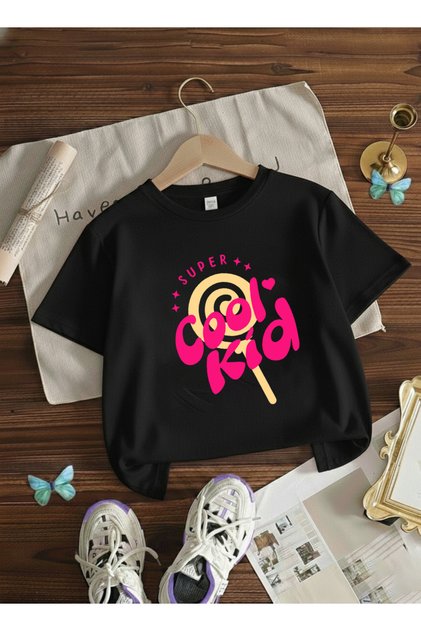 Cool Kid Printed 100% Cotton Premium Tshirt with Crew Neck for Kids