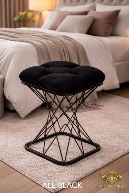 PyramidNDR 6 mm telli 35x35 cm puf & bench-yatak odası-antre-balkon-mutfak-makyaj masası