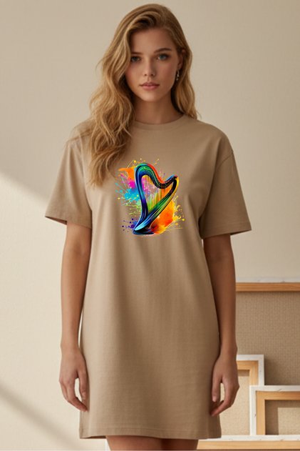 Elbisee Women's Relaxed Fit Dress – Music Print