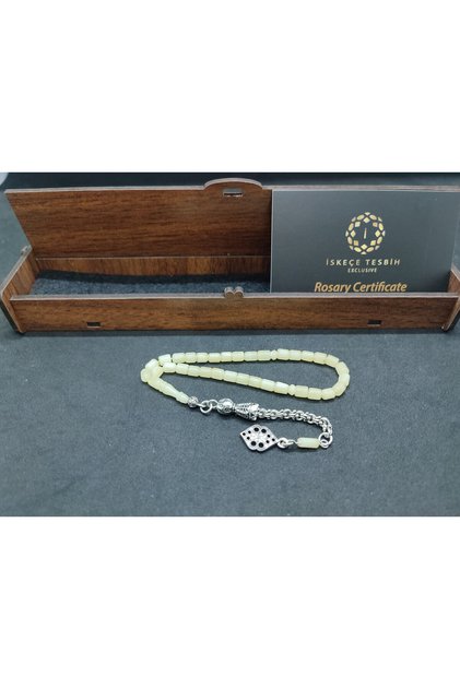 475 Ayar Gümüş Püsküllü 4 Parmak(küçük Boy)kalingrad White Amber 5.8 Gr.sertifikalı 9649