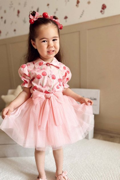 Cherry Dream Skirt Shirt Set 🍒 Pink