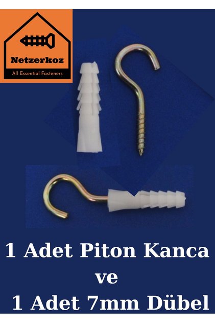 1 adet Piton Kanca ve 1 adet 7mm Dübel