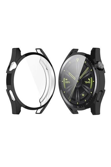 For Huawei GT3 46mm Black TPU Case For Watch GT3 46mm 42mm Soft Full Screen Protector Cover Bumper