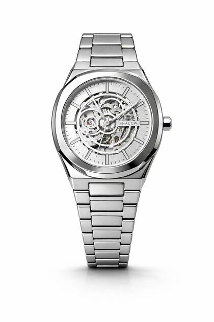 ROYAL ORBIT Automatic Skeleton Watch for Men Stainless Steel Silver Luxury l Wrist Watch