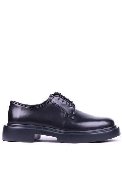 - Genuine Leather Black Color Casual Men's Shoes - 250-12-450