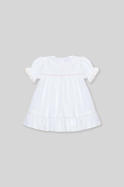Pano Patachou Baby Girl White Dress- Trendyol
