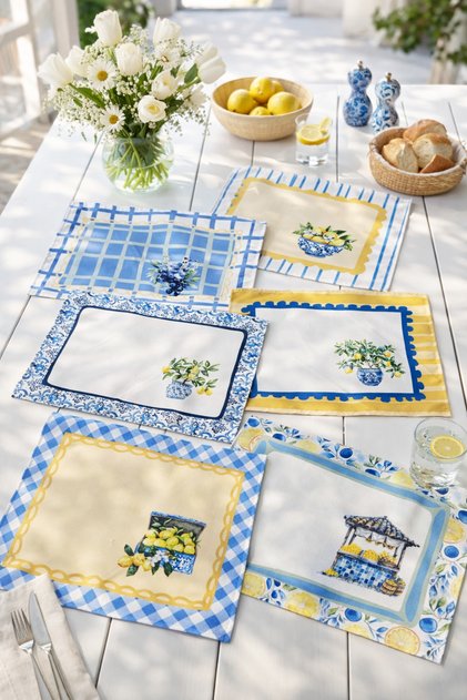 6-Piece American Service Set - 45*35 cm - Citrus