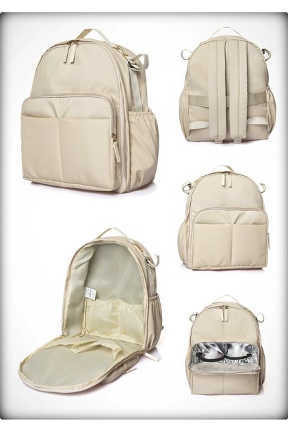 Luxury Beige Mother Baby Care Backpack Best Quality Baby Care Bag Models