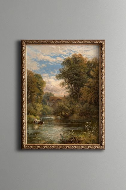 Nehirde Yolculuk – Vintage Desenli Çerçeve – İnce Model