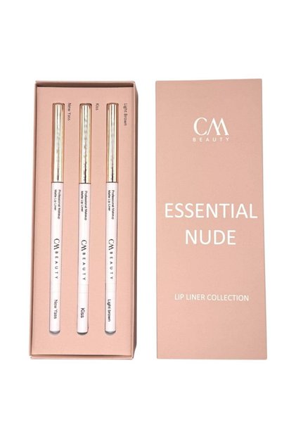Set de 3 creioane de buze retractabile, nuanțe nude esențiale