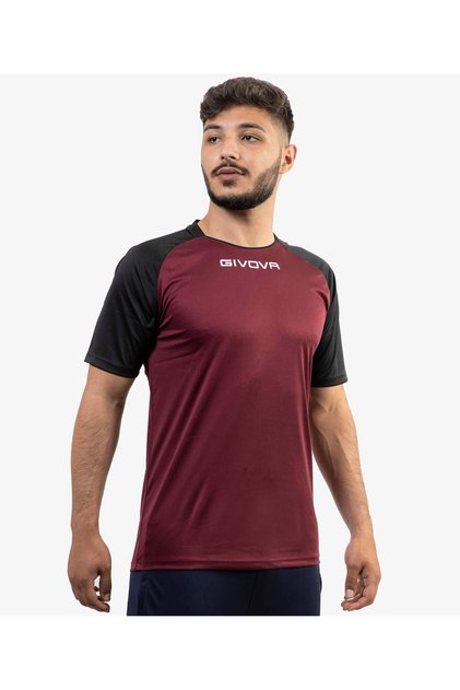 Tricou sport unisex Capo, Visiniu / Negru