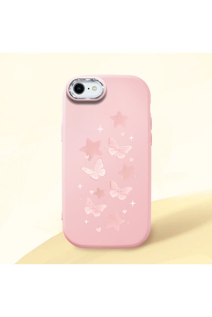 Pink Silicone Case with Shock-Absorbing Camera Protections Compatible with iPhone 7/8/Se 2020 2022