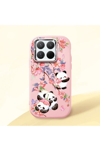 Pink Silicone Case Compatible with Mi 15t Pro with Shock-Absorbing Camera Protection