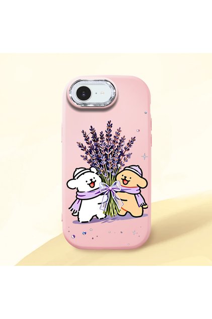 Pink Silicone Case with Shock-Absorbing Camera Protections Compatible with iPhone 16E