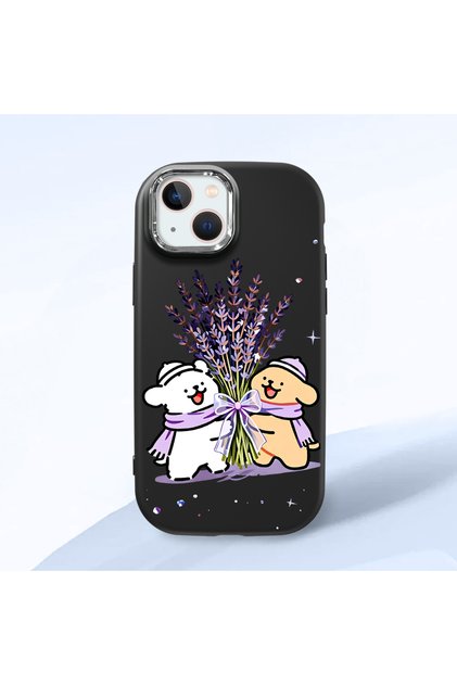 Black Silicone Case with Shock-Absorbing Camera Protections Compatible with iPhone 15 Plus/14 Plus