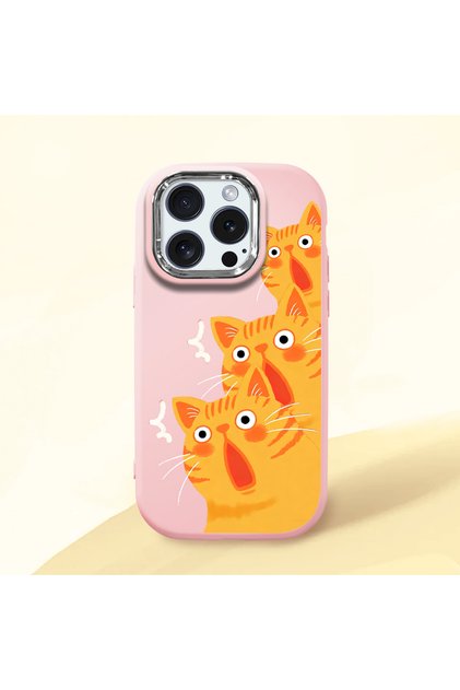 Pink Silicone Case Compatible with iPhone 15 Pro with Shock-Absorbing Camera Protections