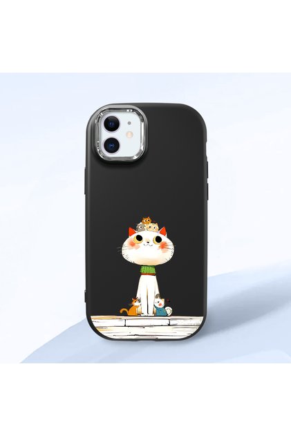 Black Silicone Case with Shock-Absorbing Camera Protections Compatible with iPhone 12/12 Pro