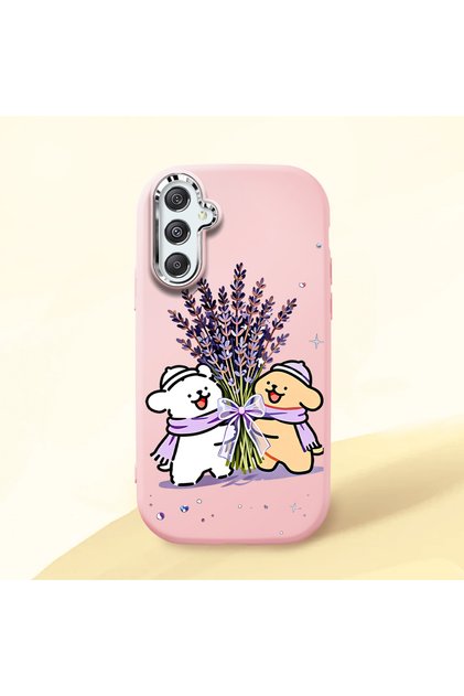 Pink Silicone Case with Shock-Absorbing Camera Protection Compatible with Samsung Galaxy M34