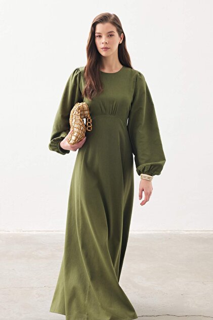 Hooopstore Modest Dresses - Green - Basic- Trendyol